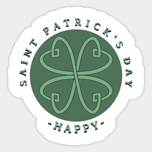 Happy Saint Patrick's Day Shamrock Sticker